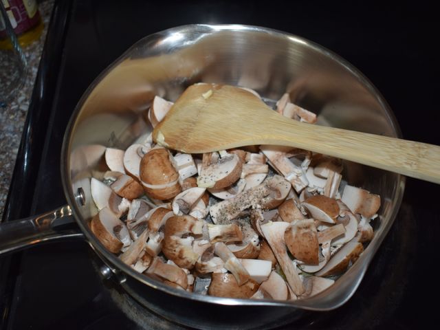 image of cooking mushrooms