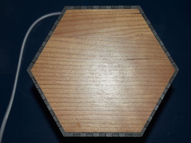 six sided cherry wood top, featureless