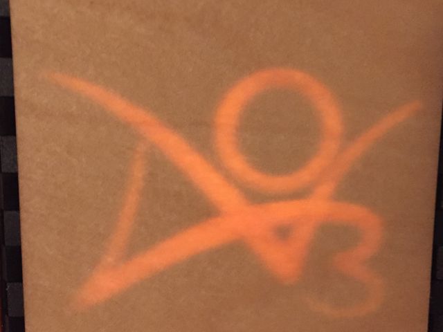 image glowing through veneer panel