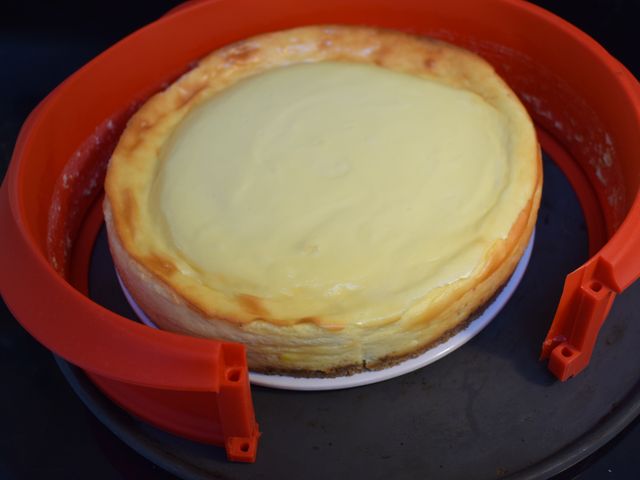 image of removing the sides of the springform pan